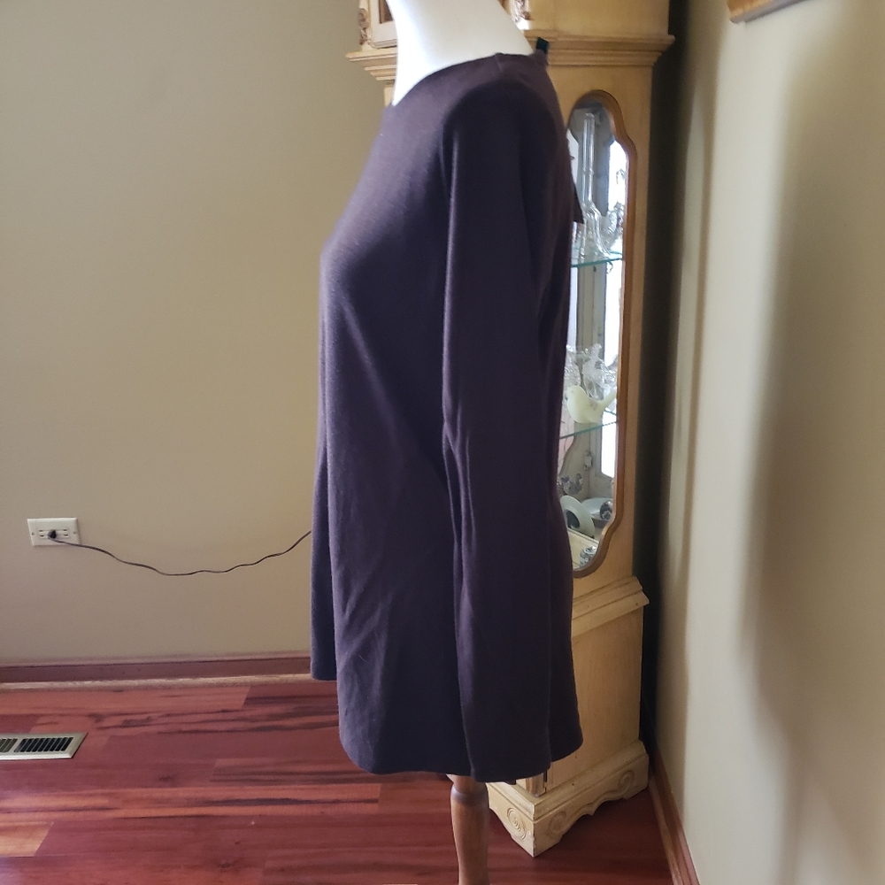 Lauren Ralph Lauren Pullover Top Faux Suede Trim - Picture 9 of 12